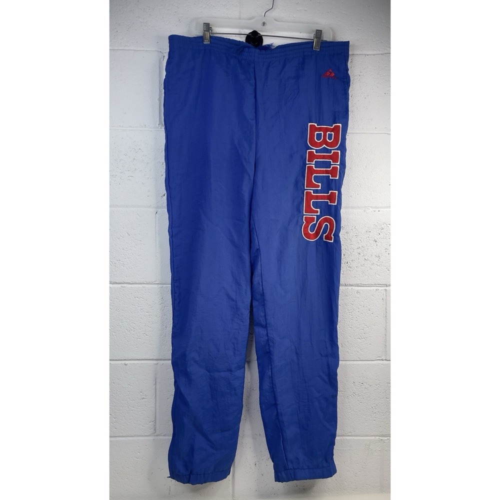Vintage Rare Mens 90's Apex One Buffalo Bills Nylon Wind Pants Embroidered XL